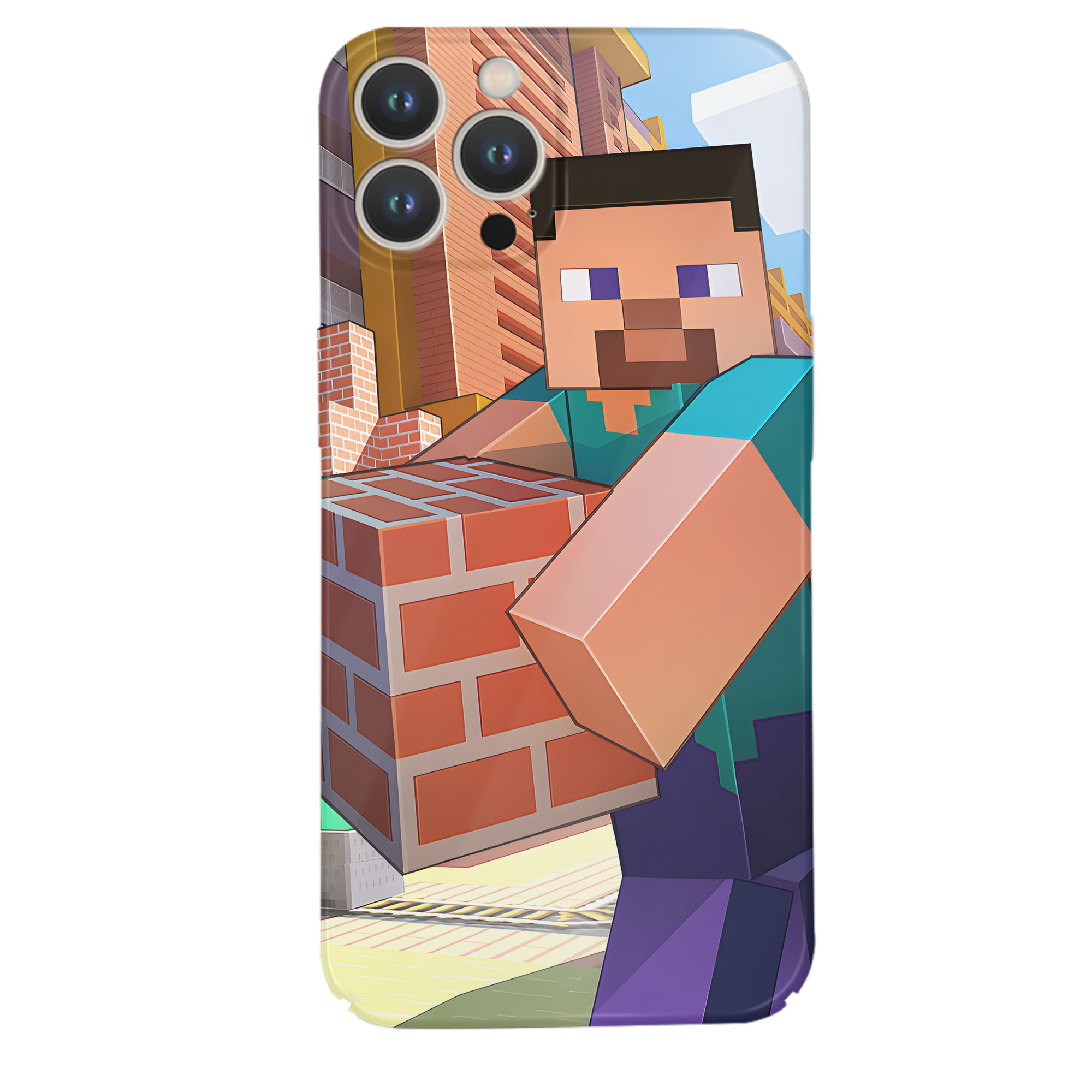 （画像用） マインクラフト ブロックの世界 Minecraft MC Block world 【iPhone 14シリーズ対応】ハードケース